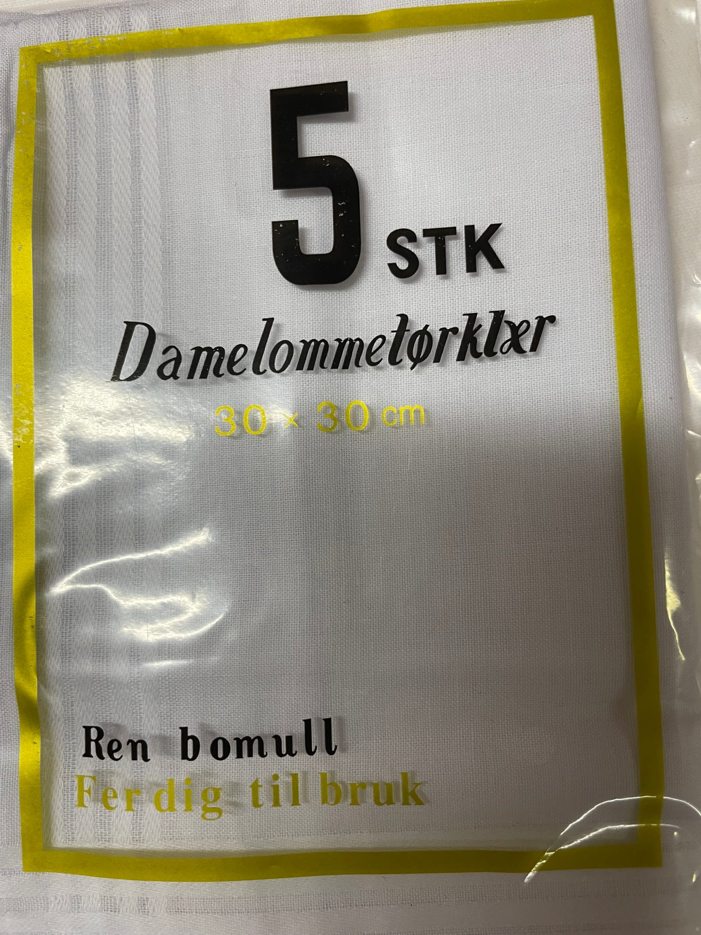 Lommetørkle rutet dame