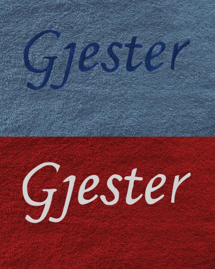 Brodert Håndkle "Gjester"